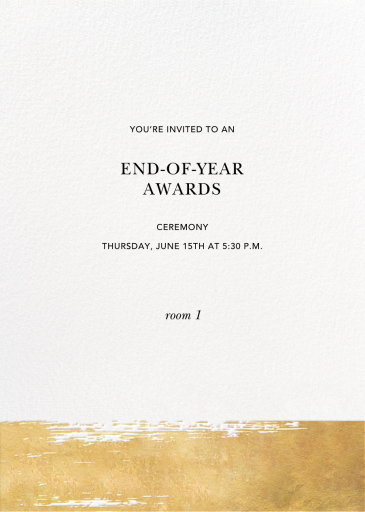 Simple Brushstroke - Awards Ceremony Invitation by Sugar Paper