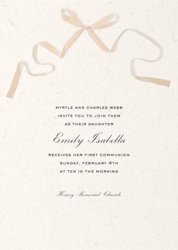 Pink Tie Affair - First Communion Invitation by Paperless Post