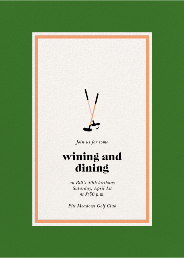 Putt’s Up - Birthday Invitation by kate spade new york