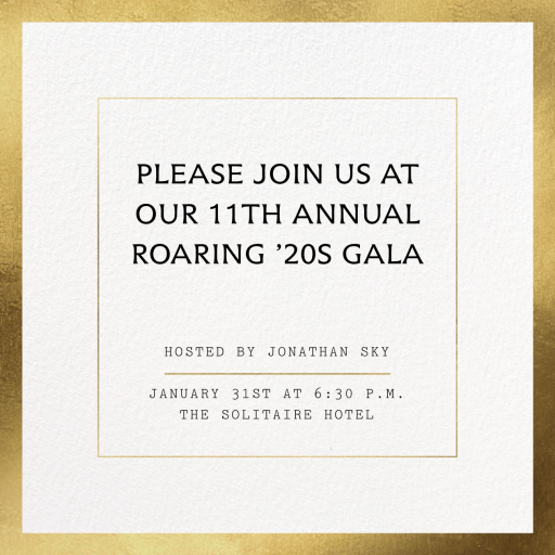 Foil Square - Fundraiser Invitation by Paperless Post