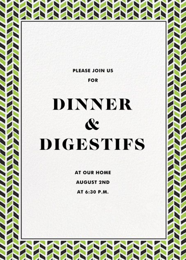 Hand Drawn Chevrons - Cocktail Party Invitation by Paperless Post