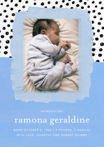 Dotscape - Birth Announcement by Ashley G