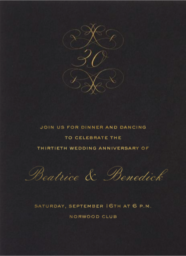 Numbers - Celebration Invitation by Bernard Maisner