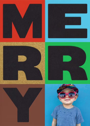 Merry Blocks - Christmas Card by The Indigo Bunting
