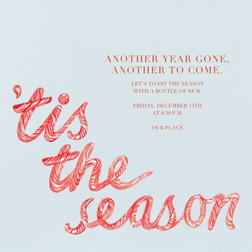 Tis the Season for Candy Cane Letters - Christmas Party Invitation by Paperless Post