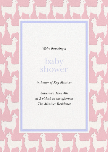 Alpaca Party - Baby Shower Invitation by kate spade new york