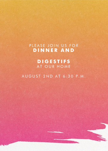 Gradient Painted - Dinner Party Invitation by Paperless Post