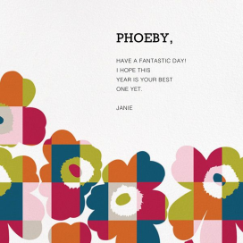 Ruutu-Unikko (Square) - Birthday Card by Marimekko