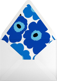 Einladungsumschlag mit Blaumohn-Bordüre