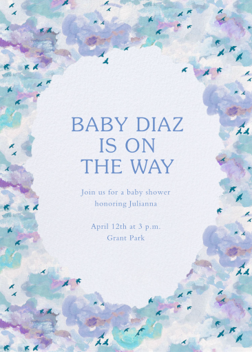 Watercolor Botanicals - Baby Shower Invitation by Liberty