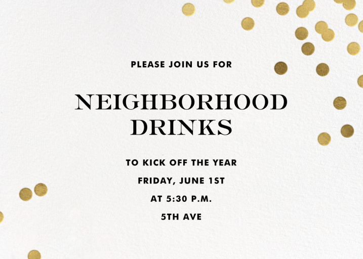 Confetti kate spade new york - Cocktail Party Invitation by kate spade new york