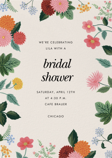 Dahlia - Bridal Shower Invitation by Rifle Paper Co.