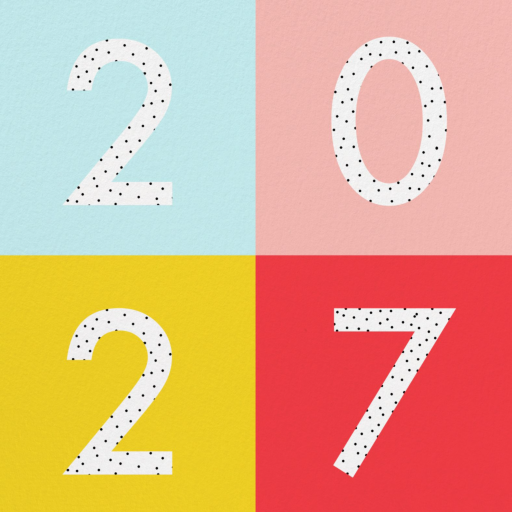 Confetti Numbers Colorful Card