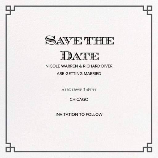 Nixon Border (Save the Date) - Save the Date by Jonathan Adler