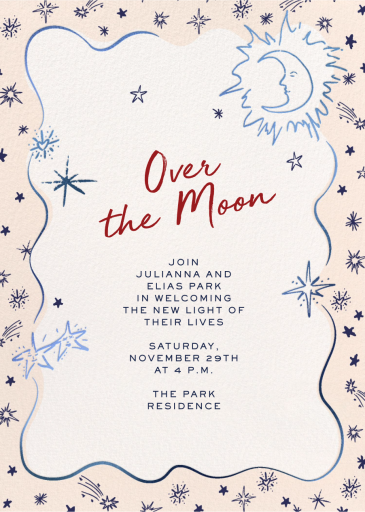 Little Moon - Baby Shower Invitation by Pulp Templates Co.