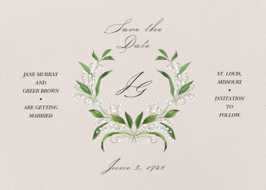 Little Lilies (Save the Date) - Save the Date by  Monique Lhuillier