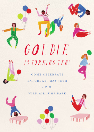 Tumbling Fun - Birthday Invitation by Mr. Boddington's Studio