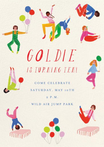 Tumbling Fun - Birthday Invitation by Mr. Boddington's Studio