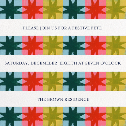 Quilted Stars - Invitation by Iris + Marie