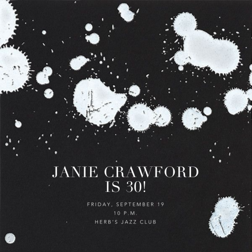 Schizzata - Birthday Invitation by Kelly Wearstler