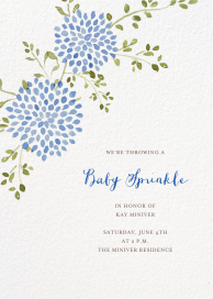 Watercolor Dahlias - Baby Sprinkle Invitation by Paperless Post