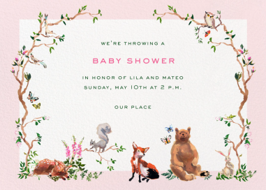 Watercolor Forest (Inslee Fariss) - Baby Shower Invitation by Dogwood Hill