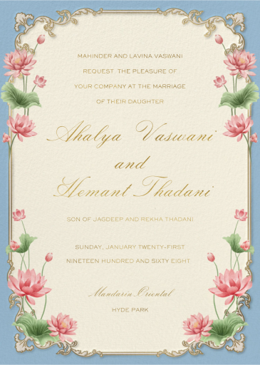 Ornate Floral Border - Invitation by Sketch Design Studio