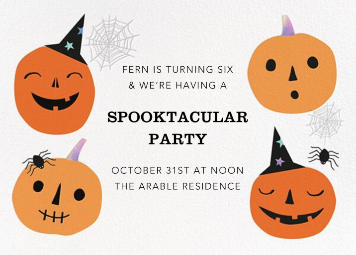 Pumpkin Club - Birthday Invitation by Meri Meri