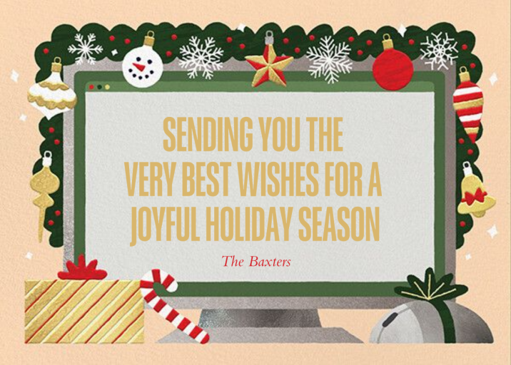 Home Screen - Holiday Card by Paperless Post - Back