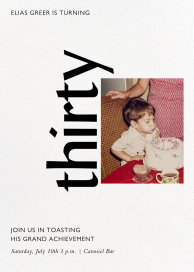 Foto: Invitación para el 30.º cumpleaños