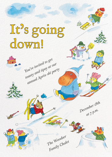Snow Much Fun - Invitation by Richard Scarry