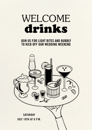 Drink Platter - Welcome Party Invitation by Paperless Post
