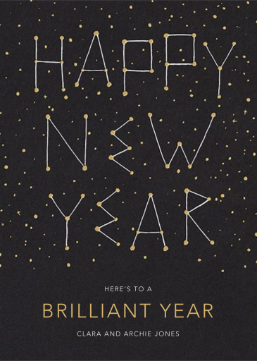 New Year's Evening Sky - New Year's Card by Paperless Post