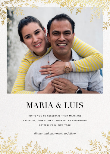Leaves of Gold - Wedding Invitation by Paperless Post
