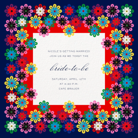 Mexican Fiesta Flowers Invitation
