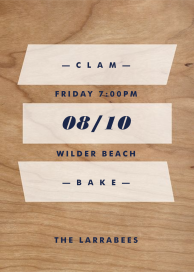 Wood Grain Color Slabs by Paperless Post