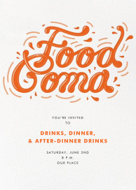 Food Coma - Paperless Post - Fall Party Invitation by Paperless Post