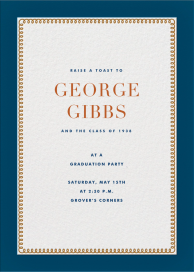 Bold Line (Tall) - Graduation Party Invitation by The Indigo Bunting