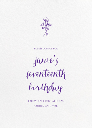 Ivory Plain - Birthday Invitation by paperless_post