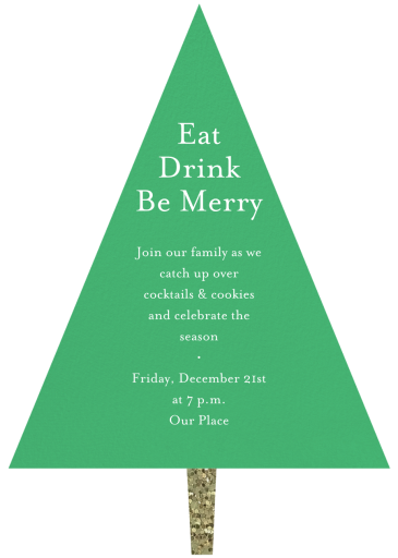 Confetti Tree - Christmas Party Invitation by Meri Meri - Back