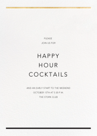 Minimal Foil Border - Happy Hour Invitation by Paperless Post