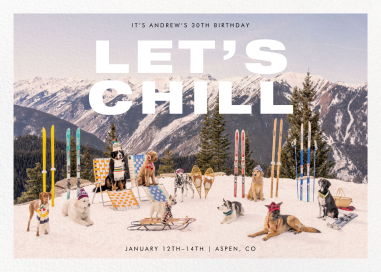 Power Hound - Winter Party Invitation by Gray Malin
