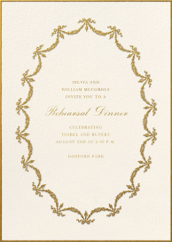 Ruban d’Or - Rehearsal Dinner Invitation by Ladurée