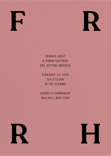 Four Corners - Wedding Invitation by Goods Gang