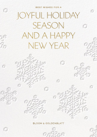Embossed Snowflakes - Business Holiday Card by Paperless Post