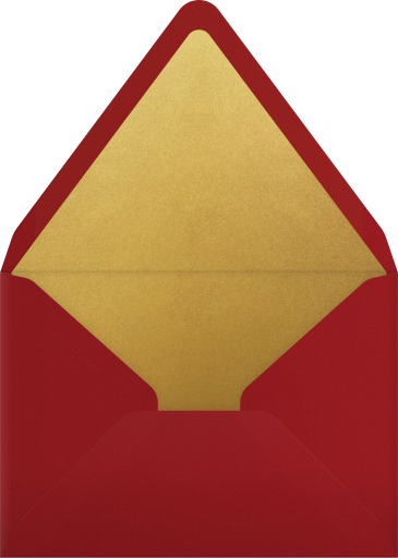 Red Ribbon Christmas Invitation Envelope