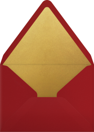 Sobre para invitación navideña con lazo rojo