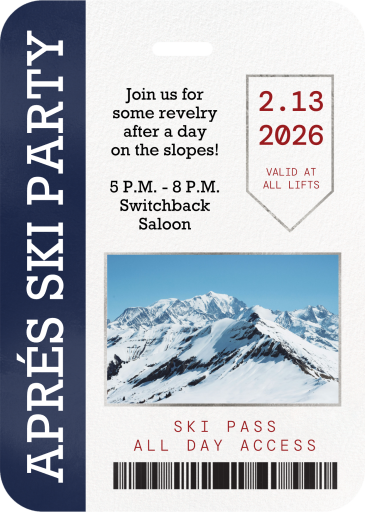 Lift Pass - Winter Party Invitation by Paperless Post