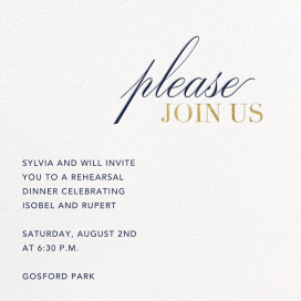 Please Join Us - Rehearsal Dinner Invitation by Paperless Post