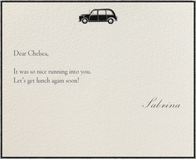 London Taxi - Stationery by Paperless Post